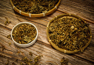 中药艾叶艾草高清图片下载-正版图片501656991